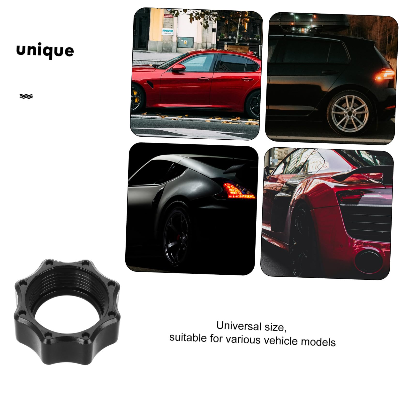 Bague de Serrage pour Adaptateur Fixe à Rotule, 15 Pcs Noir | Plastique, pour Chargeur sans Fil et Support Téléphone, Usage Voiture en Conduite