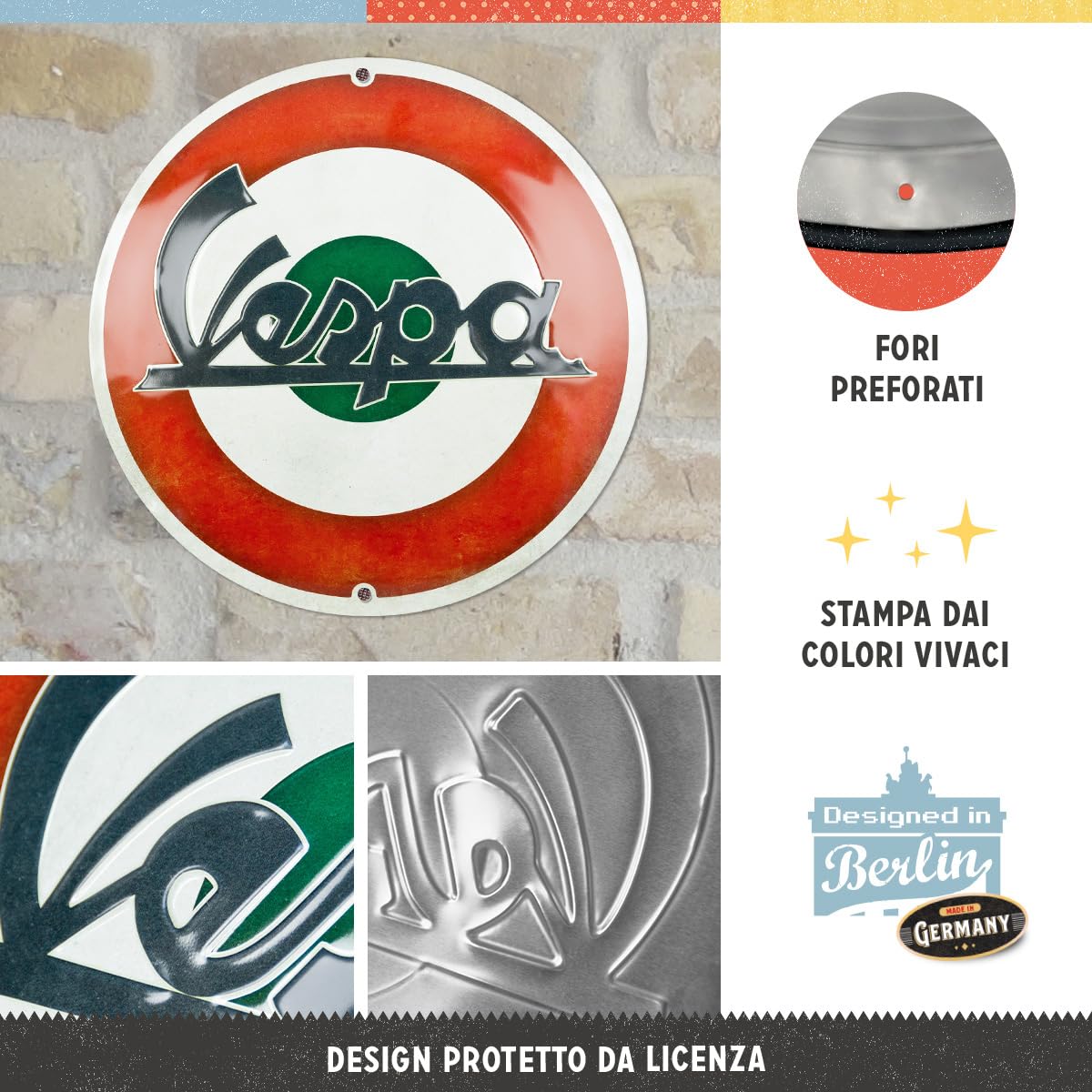 Nostalgic-Art Targa Retrò Triumph 20x30cm - Agenzia Per Cicli - Prodotto Con Licenza Ufficiale - 4