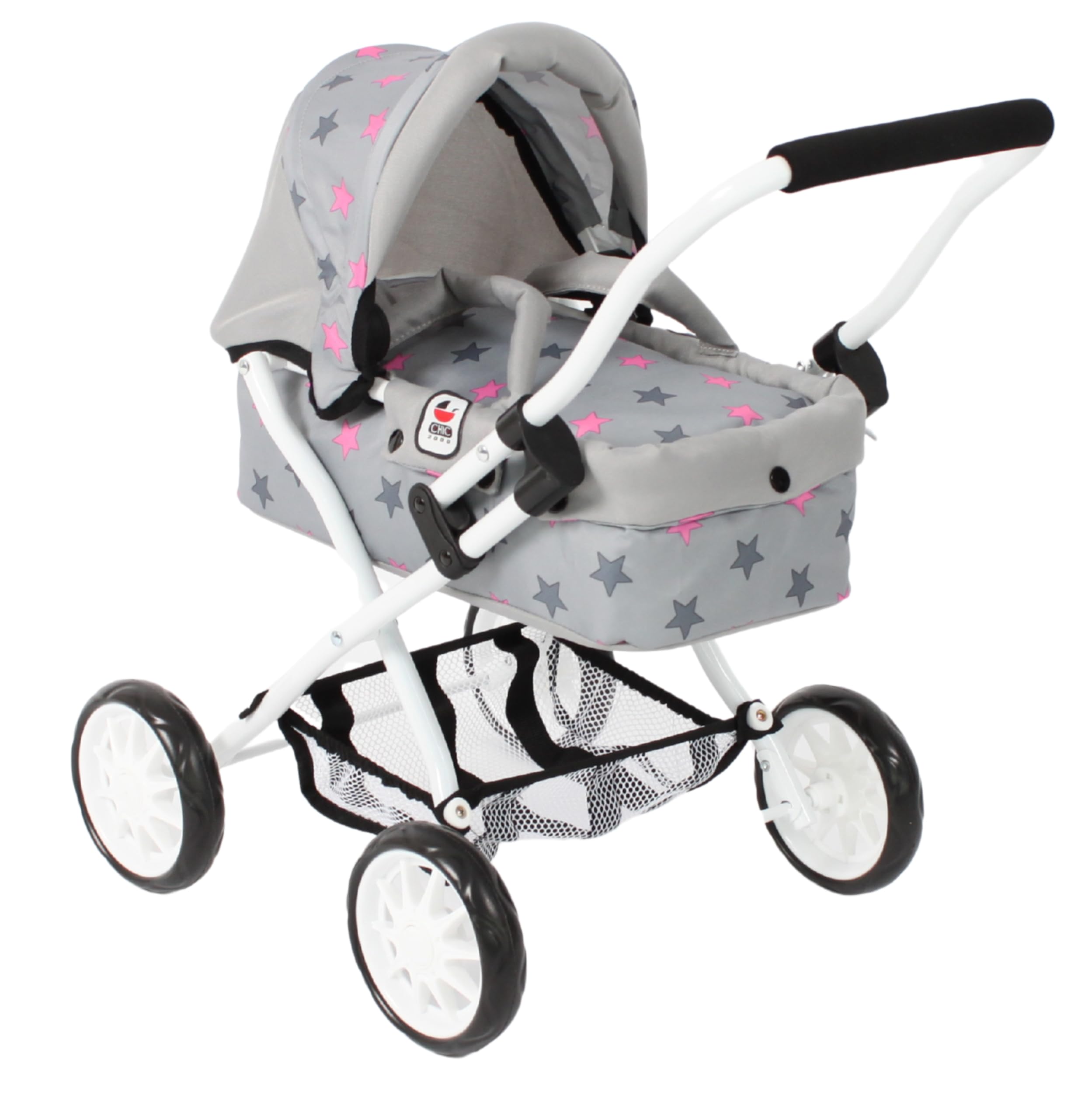 Bayer Chic 2000 Puppenwagen Smarty – Erster Puppenbuggy mit Tragetasche | Kompakter Mini-Puppenwagen für Kleinkinder ab 2 Jahren. Inklusive weicher Tragetasche, Verdeck und praktischem Gepäcknetz