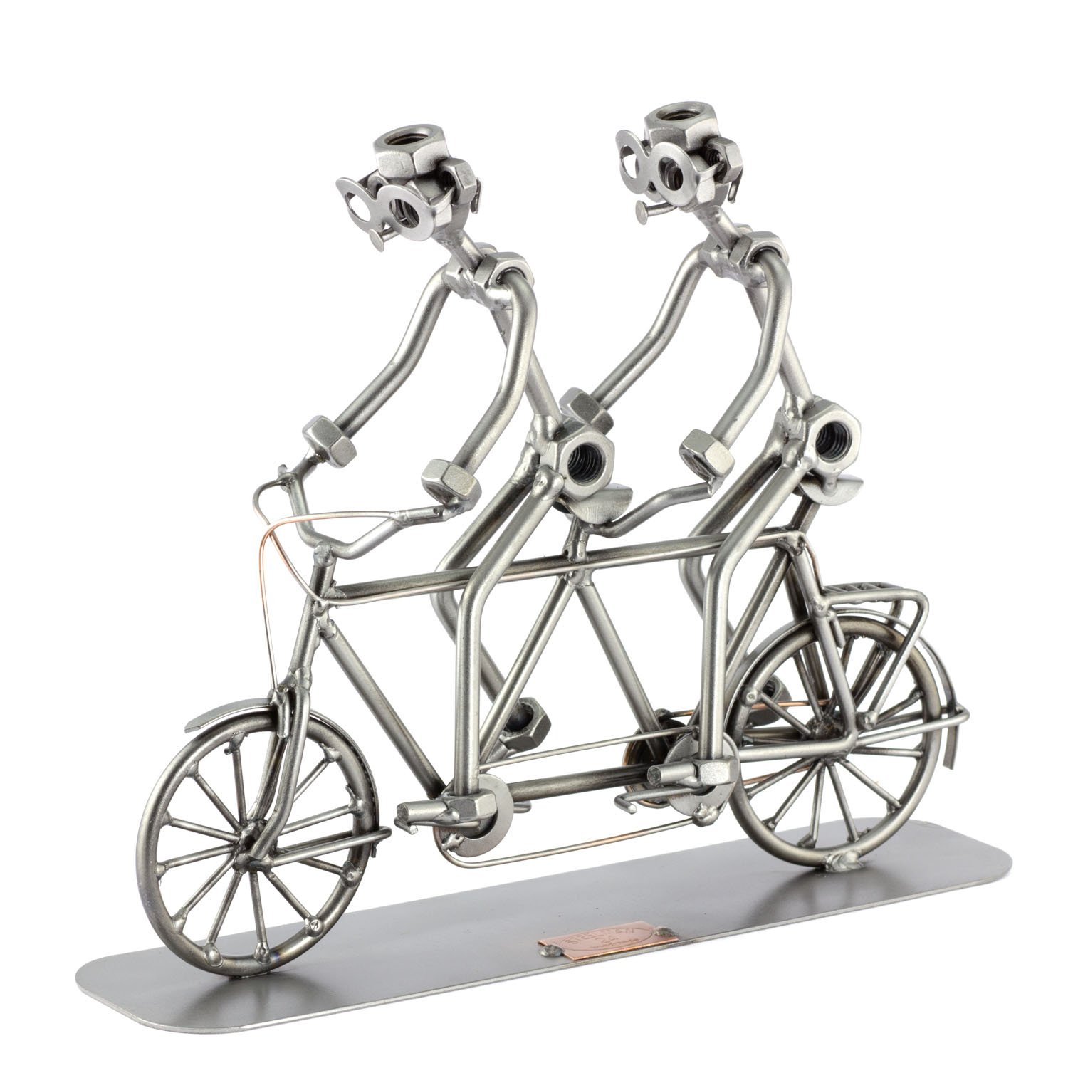 Steelman24 I Nuts and bolts sculpture Tandem Bike I Handmade ornaments I Made in Germany I I Metal figurine