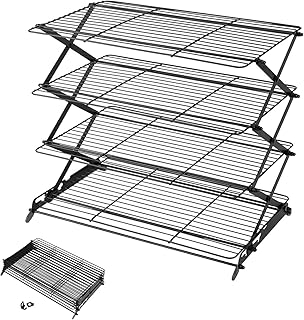 Geesta 2/3/4-Tier Upgraded Collapsible Cooling Rack with Adjustable 3 Se...