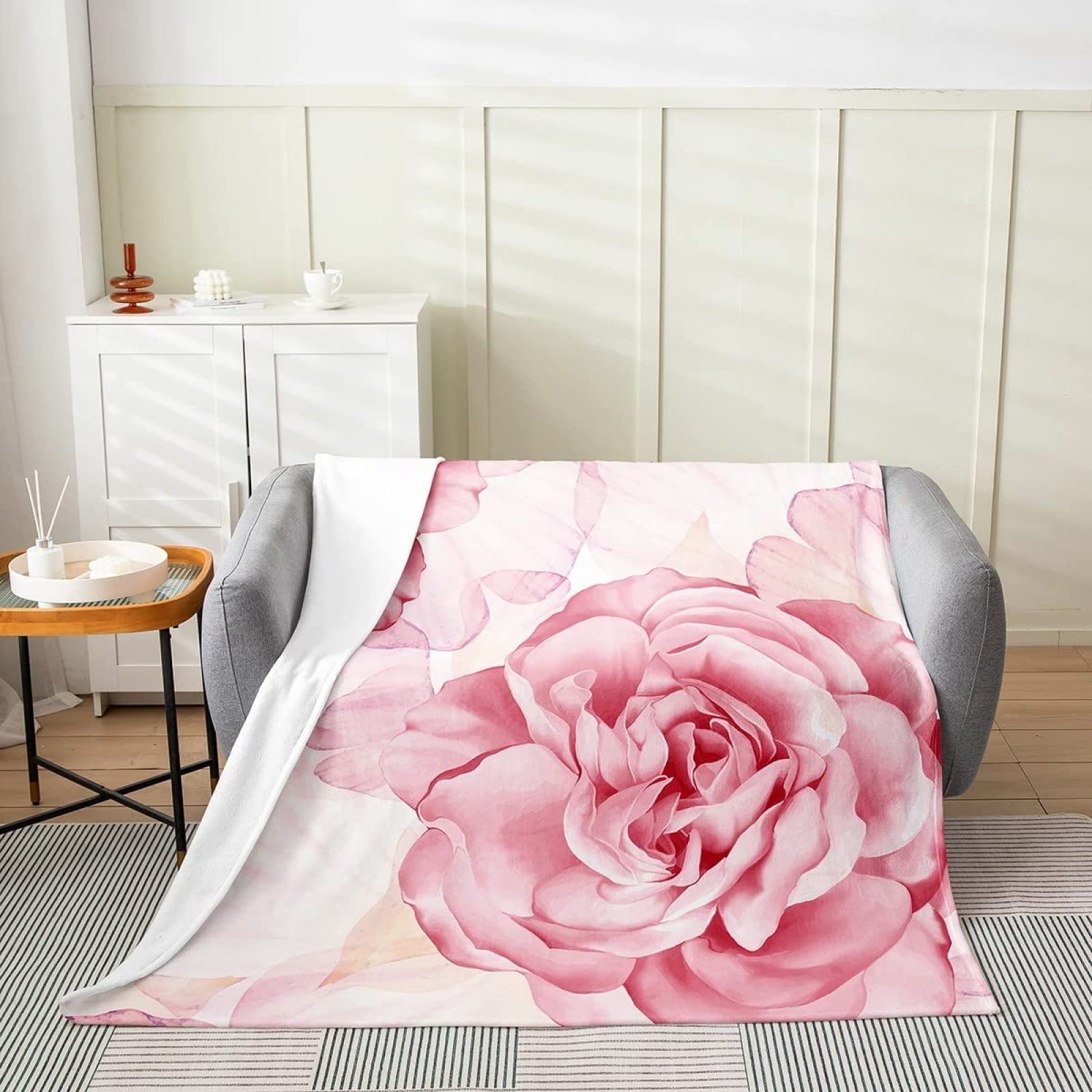 Set 2 Coperte Morbide In Microfibra Rosa 70x100 Cm – Leggere E Calde Per Divano E Letto