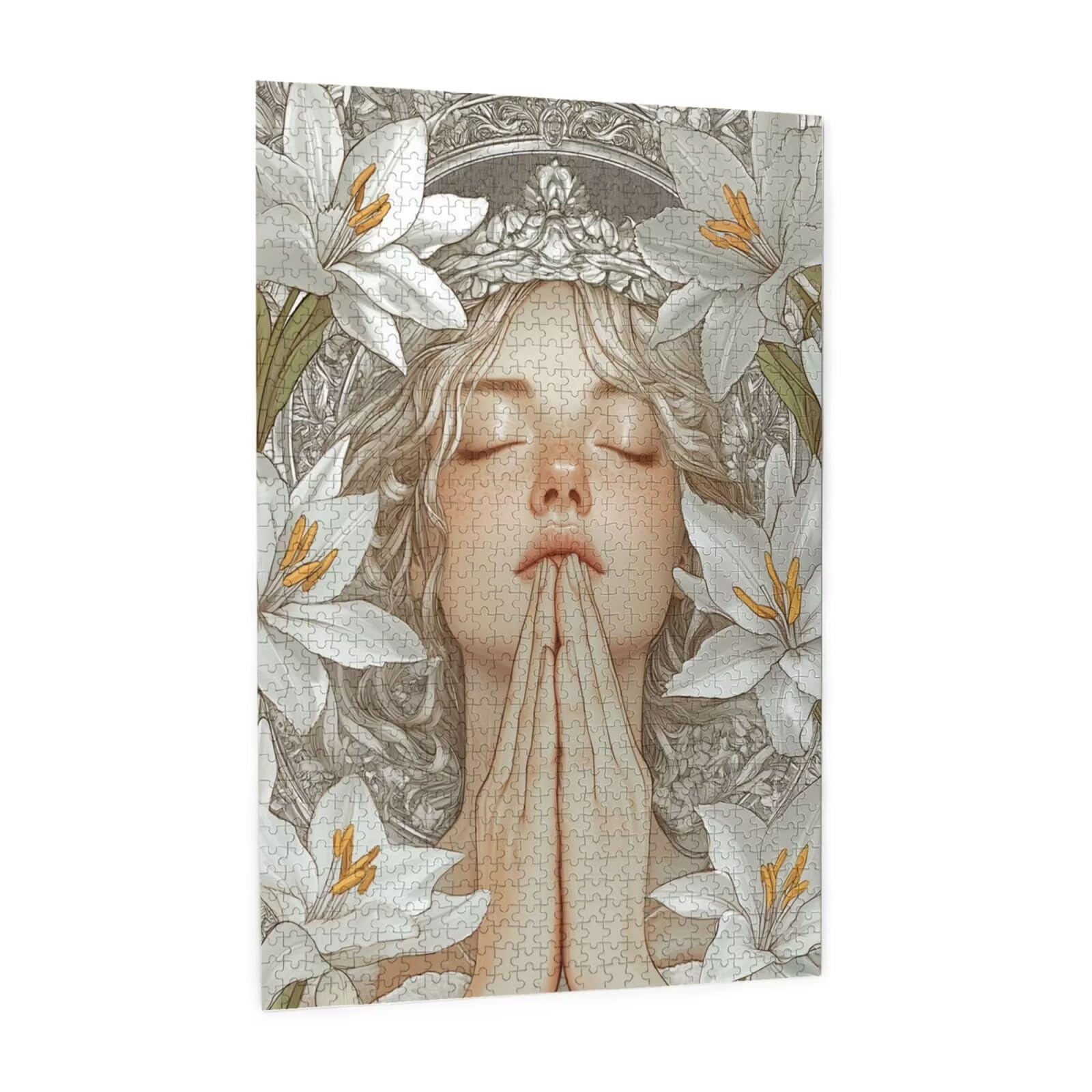 Femme Puzzle Fleur 3000 Pièces Adultes, DIY Puzzles Classiques Art avec Boîte d'emballage et Photos de Référence, Relaxation/Soulagement du Stress/Jeux Amusants, Creatif Cadeau pour Femme M-1824