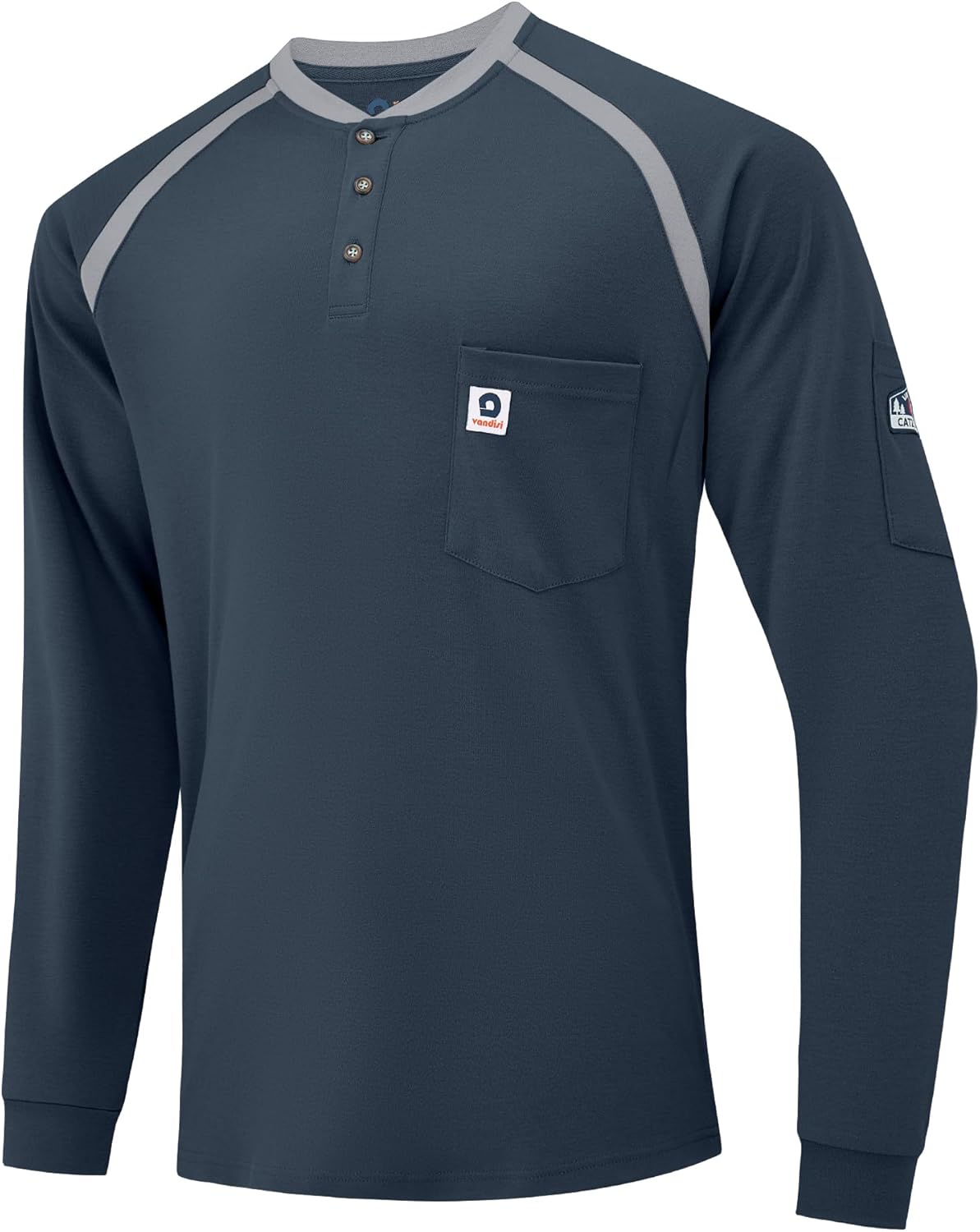 VANDISI FR Shirts for Men CAT2 Flame Resistant Shirts 6.5oz Light Weight Long Sleeve Fire Retardant Shirts