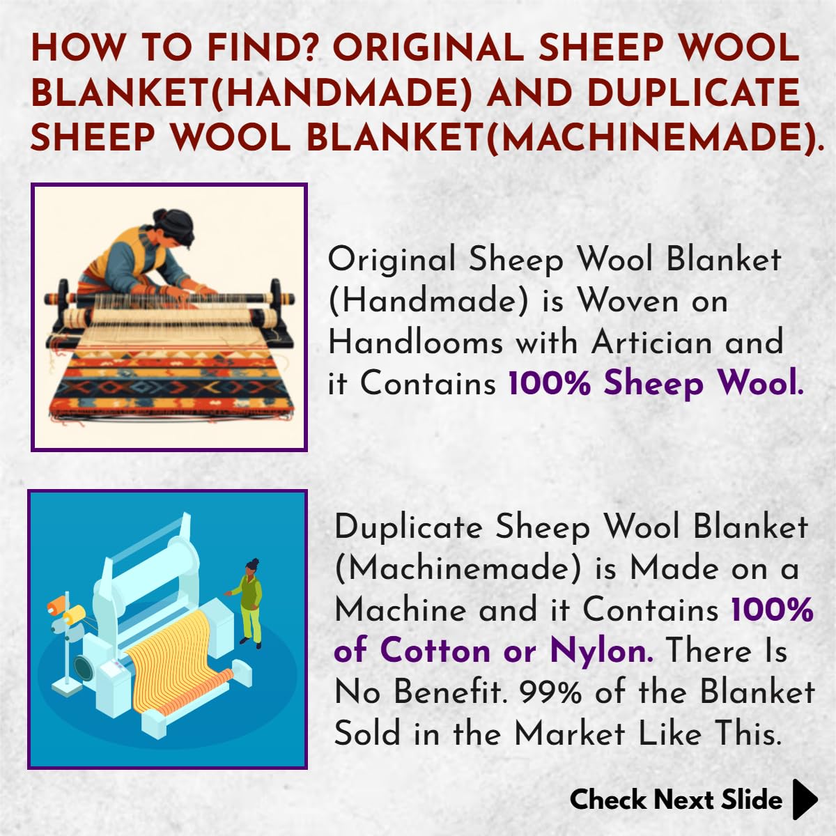 AhilyaStore - Original Handmade Black Kambal/Ghongadi(Jawal) - 100% Sheep Wool - Light Weight Kambali/kambli Sheep Wool Blanket 4