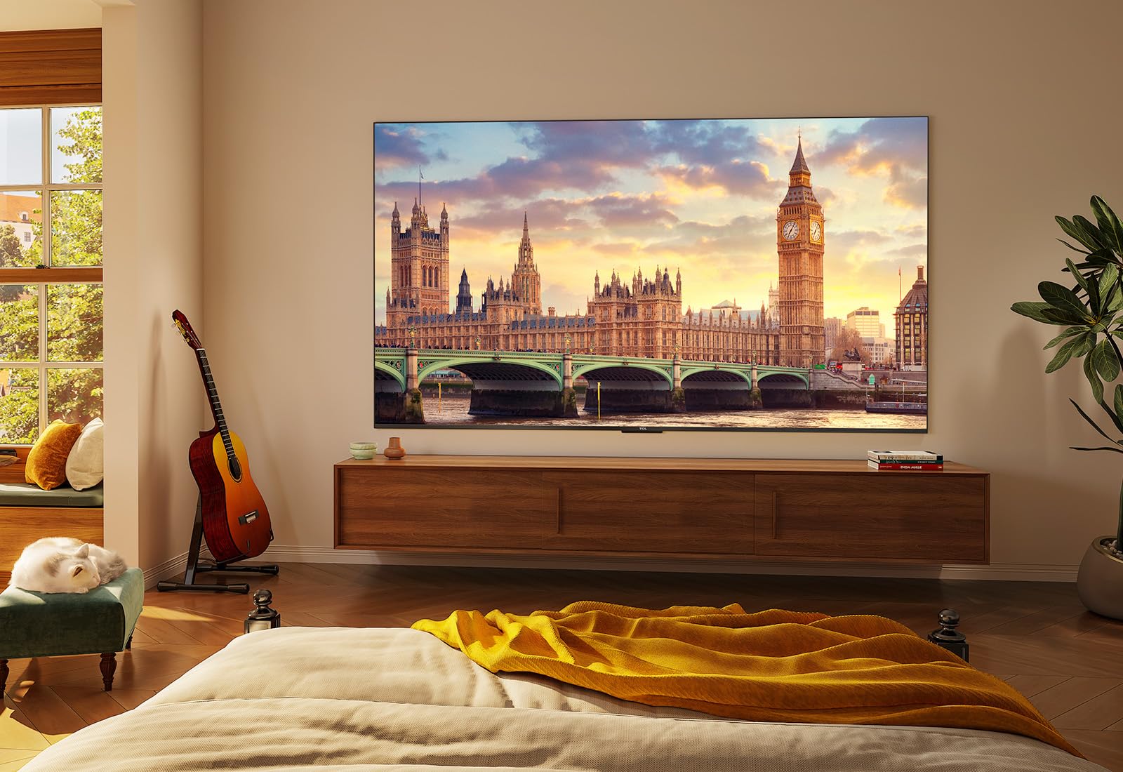 TCL 43T7B 43-Zoll QLED Pro Fernseher, 4K Ultra HD, HDR Pro, Smart TV Unterstützt von Google TV (Dolby & Atmos, Motion Clarity, Freihändige Sprachsteuerung, Kompatibel mit Google Assistant & Alexa)