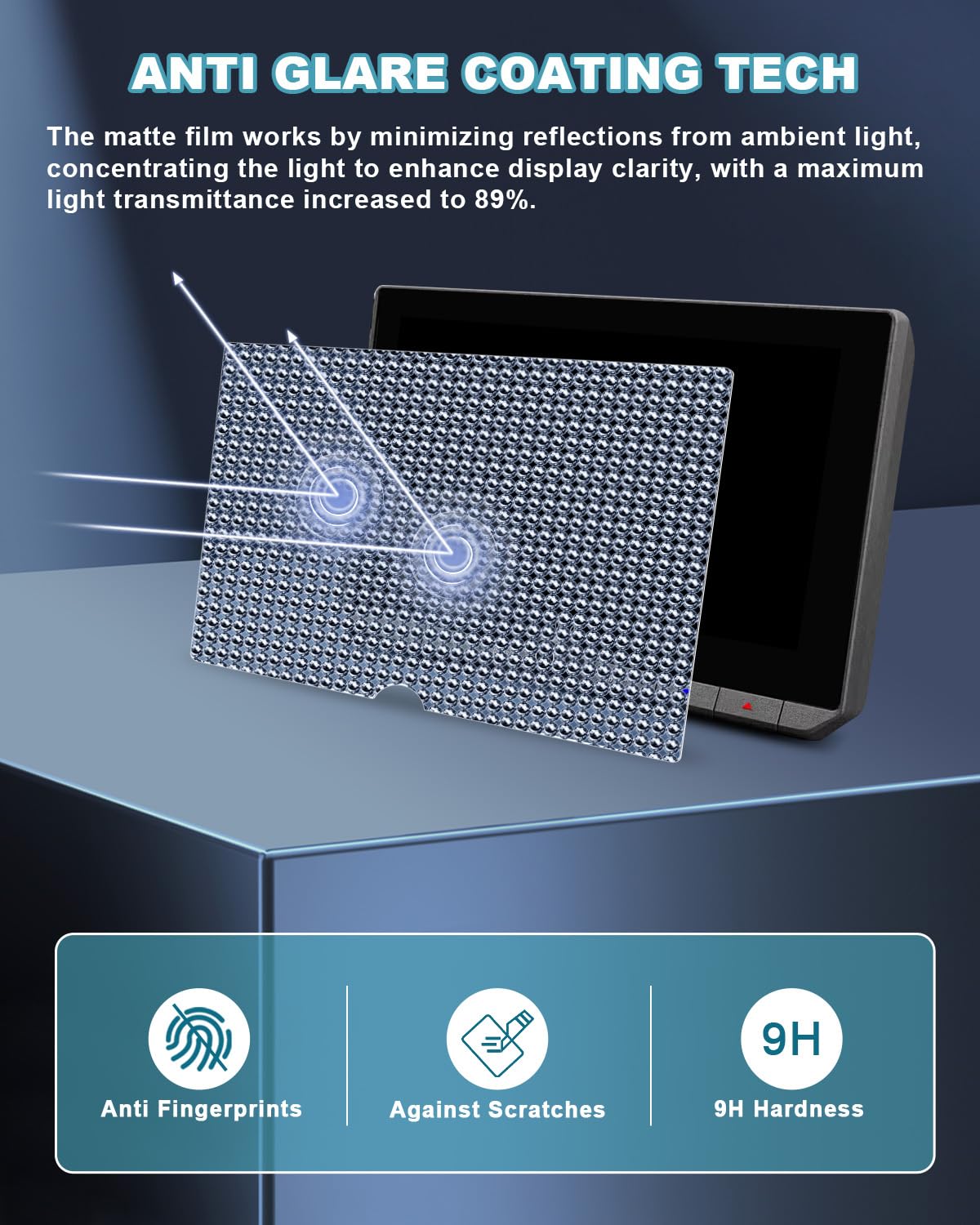 CDEFG 2Pcs 2026 RAV4 Screen Protector Matte for 2026 Toyota RAV4 10.5-Inch (LE/XLE/SE/XLE Premium/Woodland), Tempered Glass [No Glare & Fingerprint] for 2026 RAV4 Accessories (10.5“ Navi & 12.3") - 5