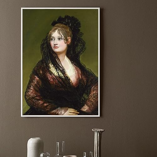 Miniatura 3 de Francisco De Goya - Póster de Doña Isabel De Porcel - Pintura al óleo Retrato Arte de Pared Moderno Decoración del Hogar para Sala de Estar