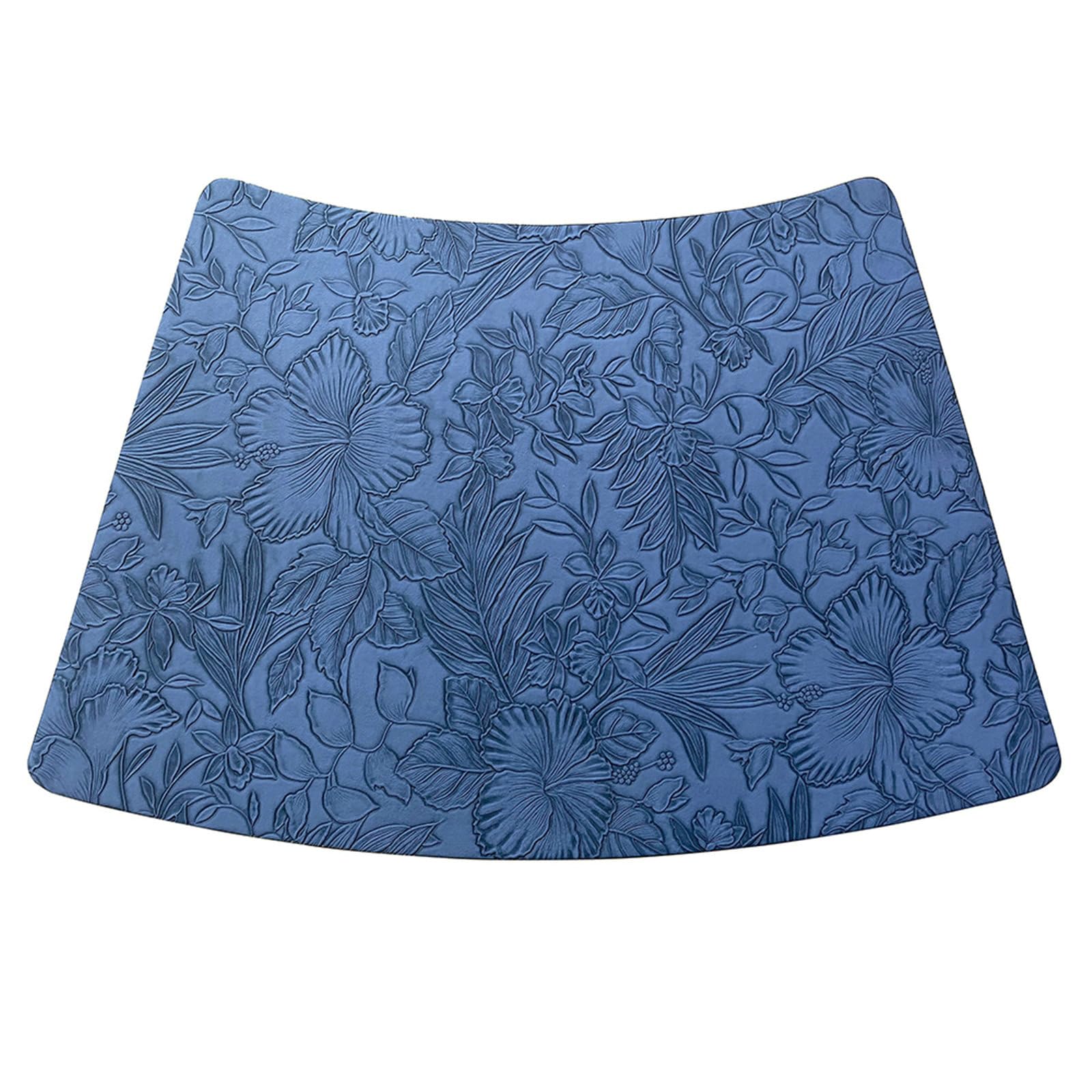 Platzset 8er Set, Platzdeckchen Dunkelblau 27x43CM Leder Blume Platzmatten für Küche