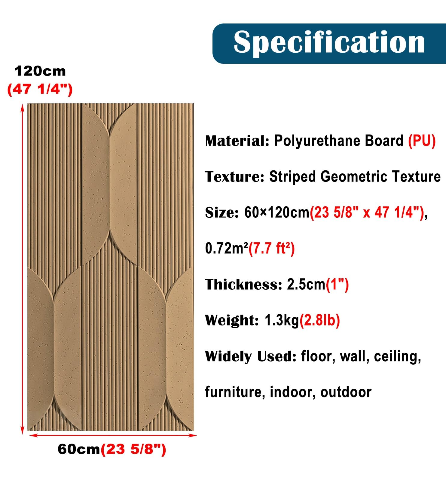 Paneles de Pared con Efecto Piedra, Paneles de Pared geométricos a Rayas 3D Impermeables, Revestimiento Texturizado de PU para decoración Interior/Exterior, Revestimiento de Pared Decorativo