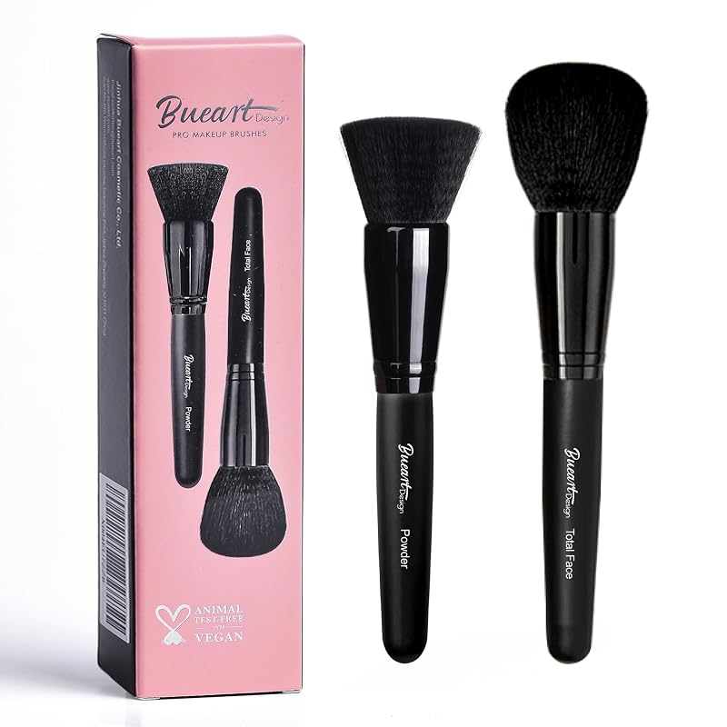 Bueart Design M8 Conjunto com 2 Pincéis de Maquiagem para o Rosto