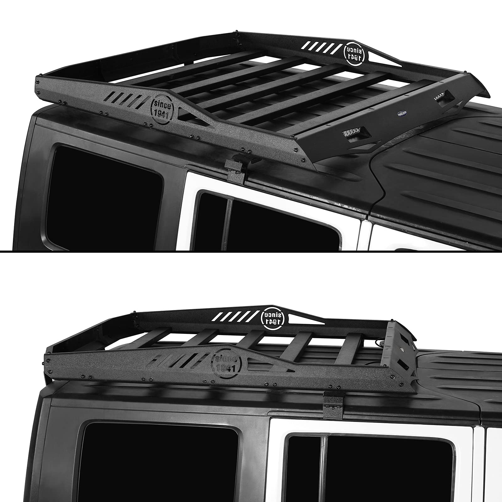 Buy uBox JK Wrangler Roof Rack Cargo Carrier Basket w/ Wind Deflector