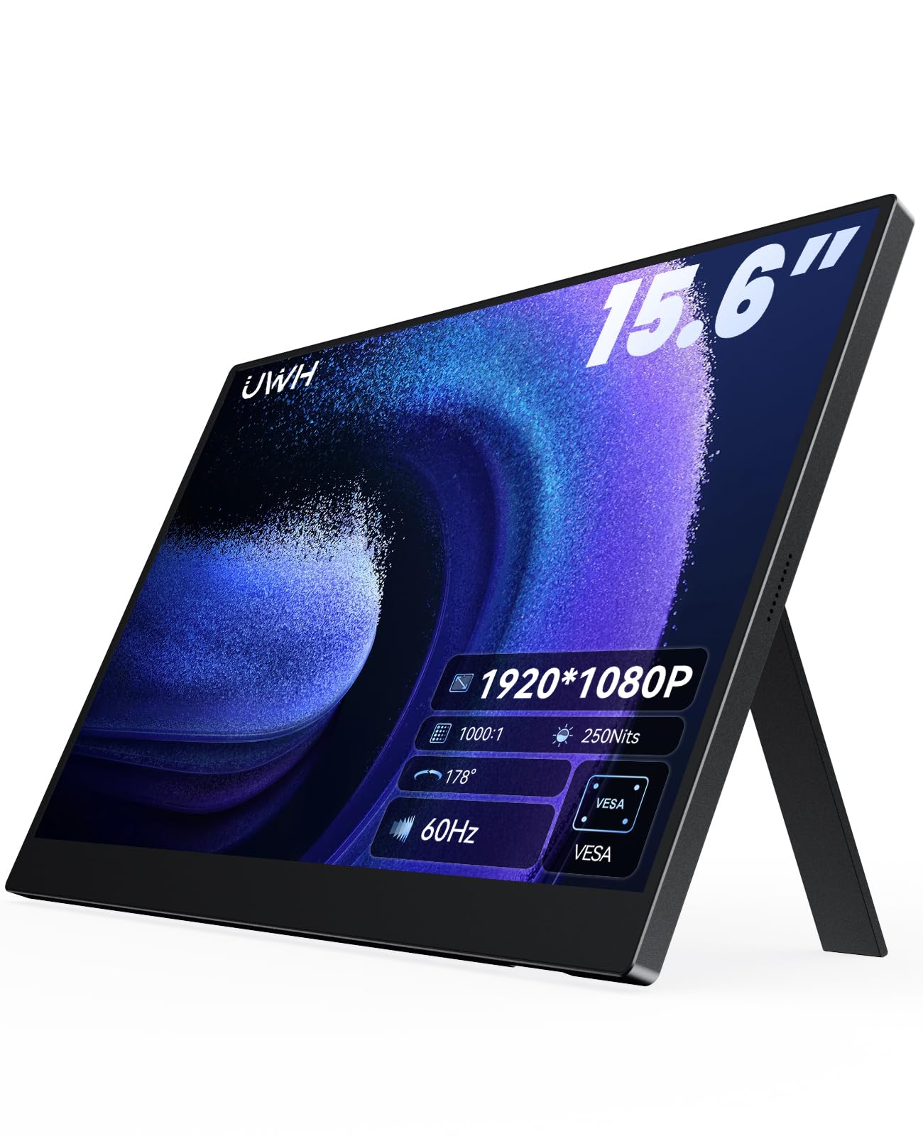 UWH 15.6インチ モバイルディスプレイ 液晶モニター マットスクリーン 1920×1080 FHD 16:9 1000:1
