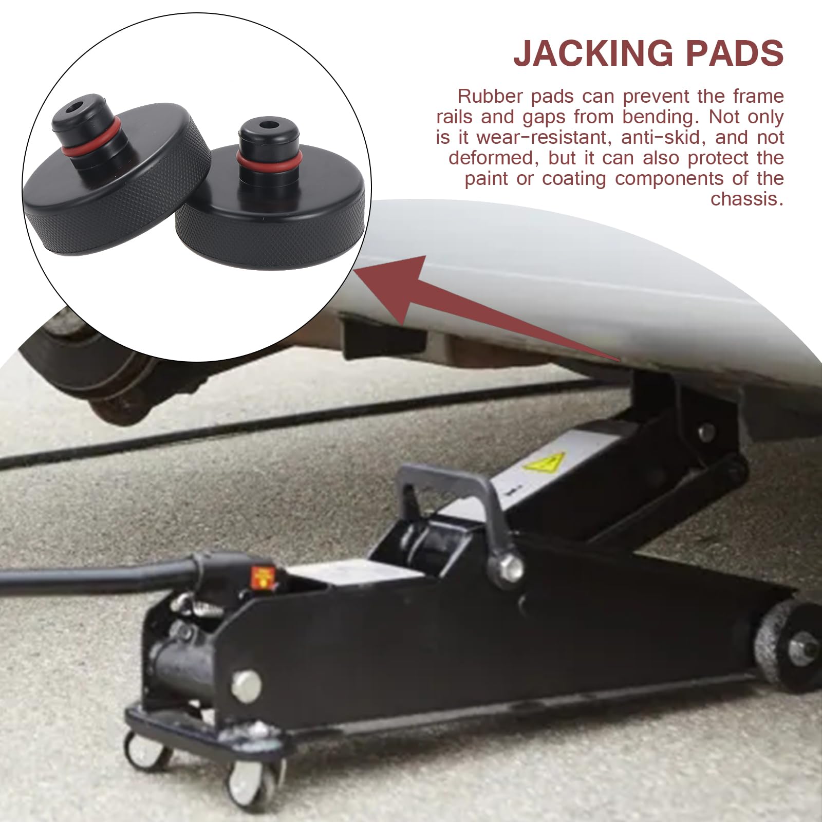 Tesla Jack Pad per Model 3/Y/S/X - Supporto in Gomma per Sollevatori da Pavimento - Protegge Batteria e Telaio