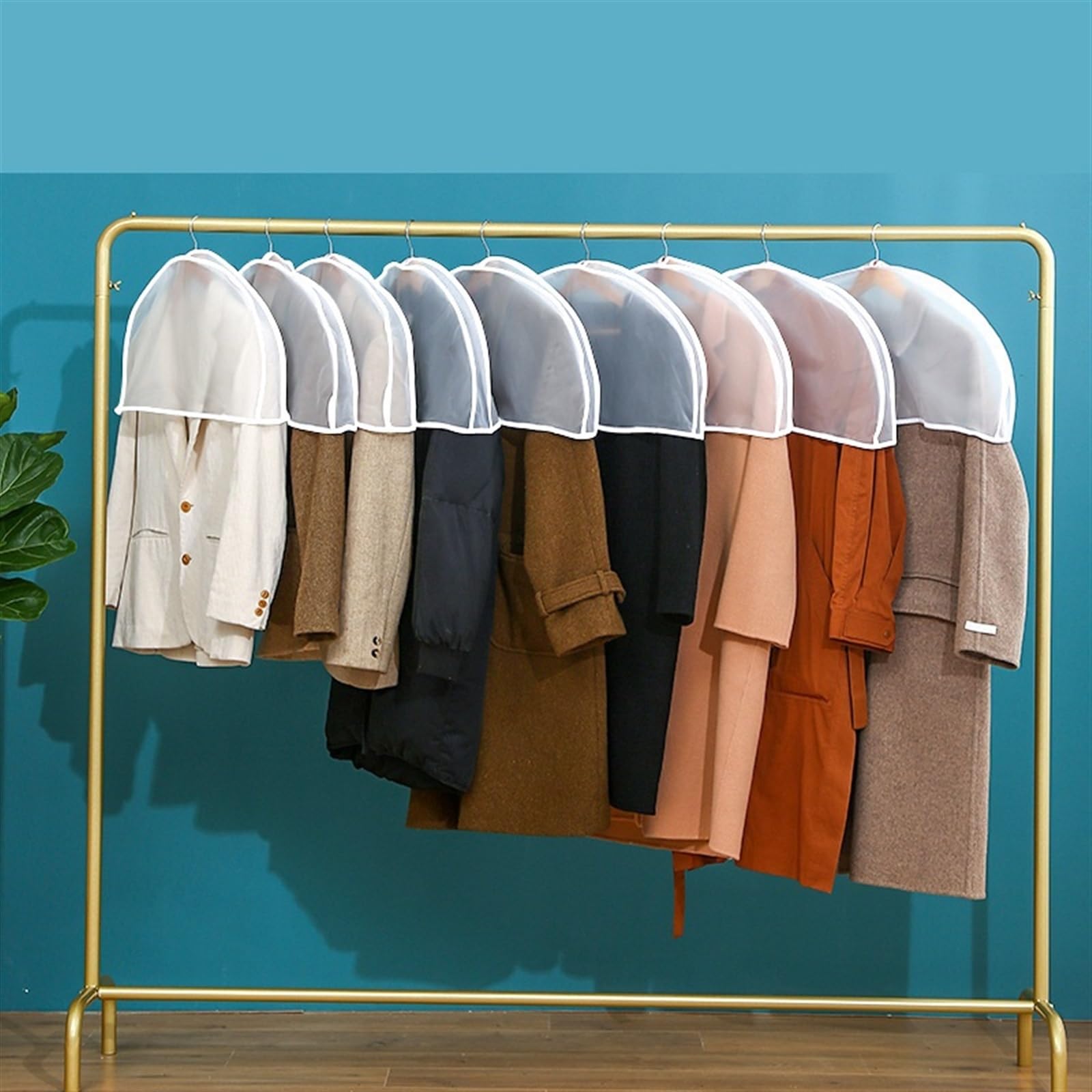Bolsas para Ropa, 10 Unidades, Fundas para Colgar Ropa, Fundas Transparentes De Peva para Abrigos, Fundas para Trajes, Fundas para Ropa.