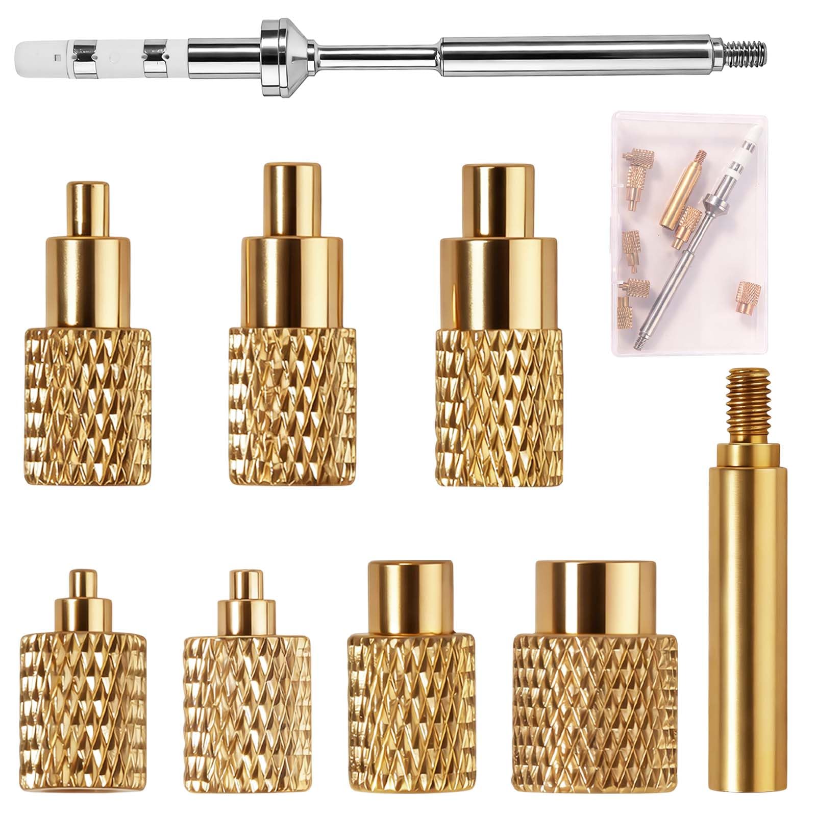 SPEEDWOX Heat Set Insert Tool Kit for Thread Inserts M2 M2.5 M3 M4 M5 M6 M8 Soldering Iron Tips and Adapter for Plastic 3D Printer Components for TS100 / TS101 Includes Storage Case
