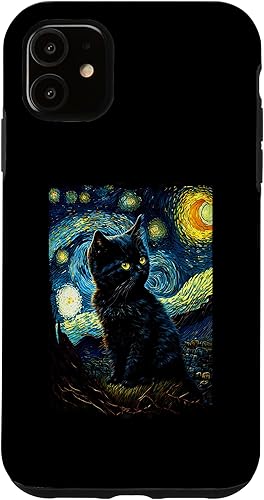 Miniatura 10 de Funda para iPhone 12 Pro Max con diseño de noche estrellada, gato Van Gogh, amante de los gatos, gato, mamá, gato, papá