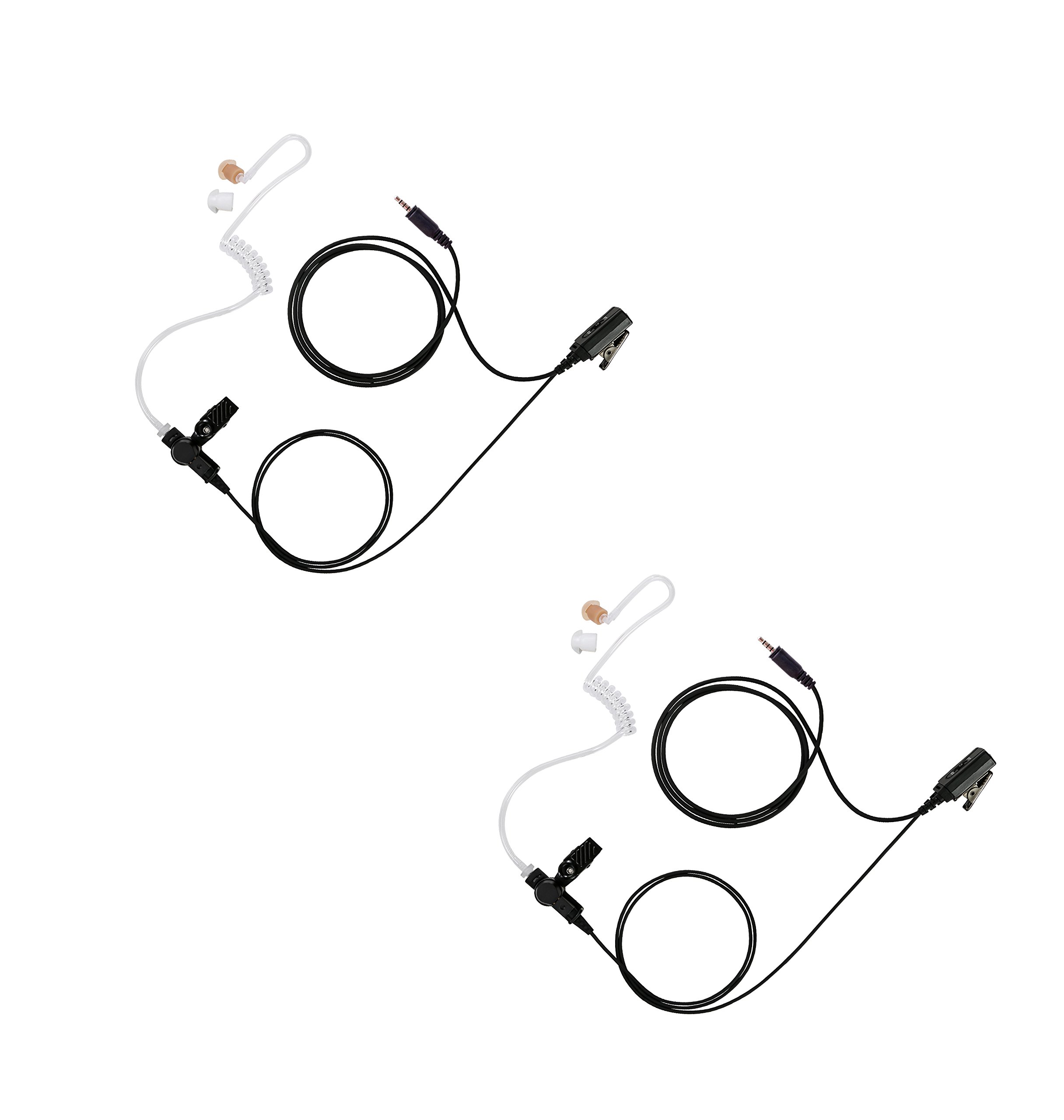 Arrowmax 2 Pack ASK2425-K4 1-Wire Clear Coil Surveillance Kit for Kenwood Portable Radio PKT-23