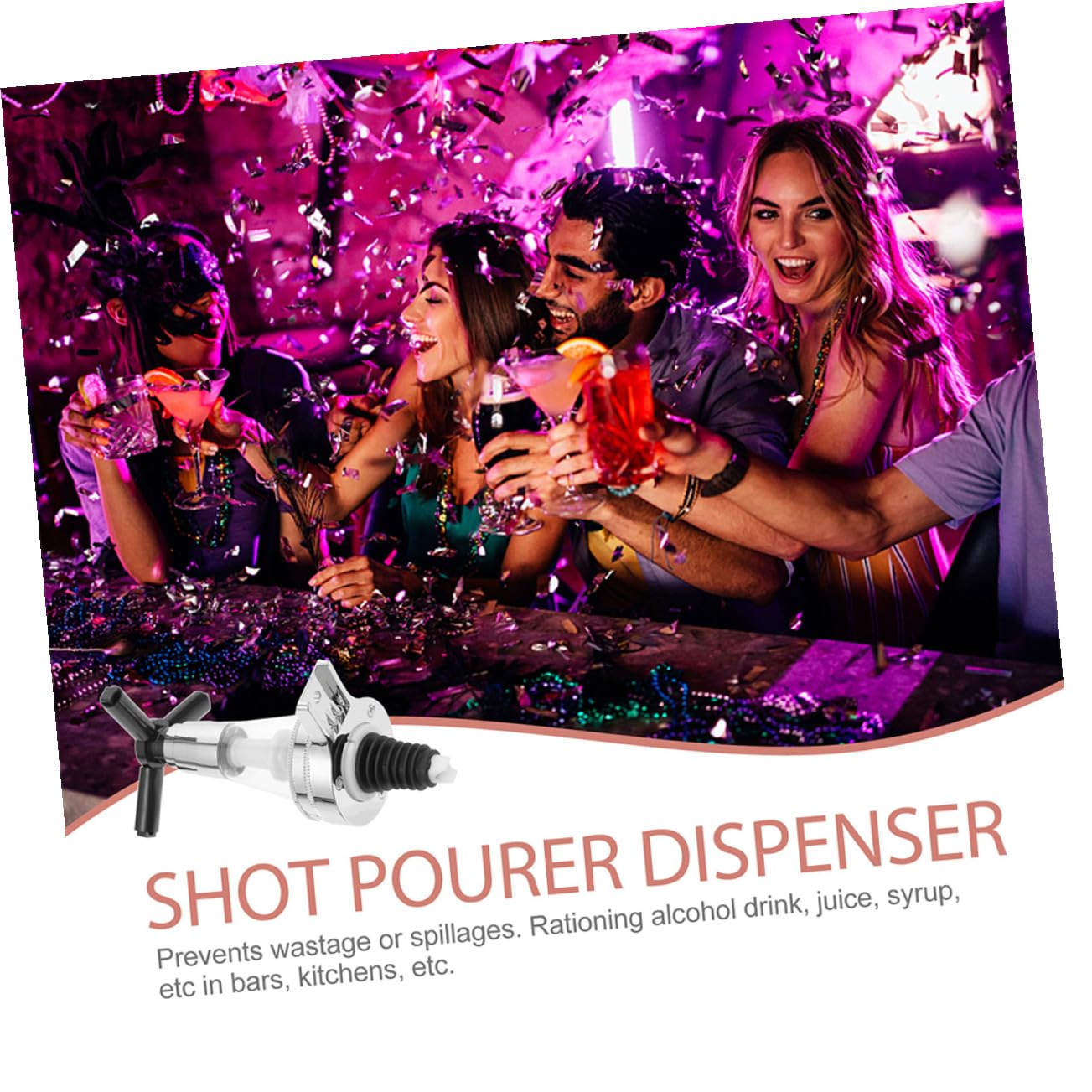 SOIMISS 3 Piezas Dispensador de Licor Montado Pared Bomba Dosificadora para Bebidas Ahorro Espacio y Control de Porciones para Bares y Cocinas