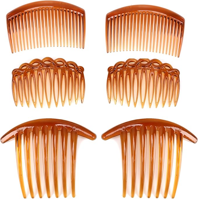 6 Pcs Hair Combs Slides, Plastic French Twist Side Combs Strong Hold