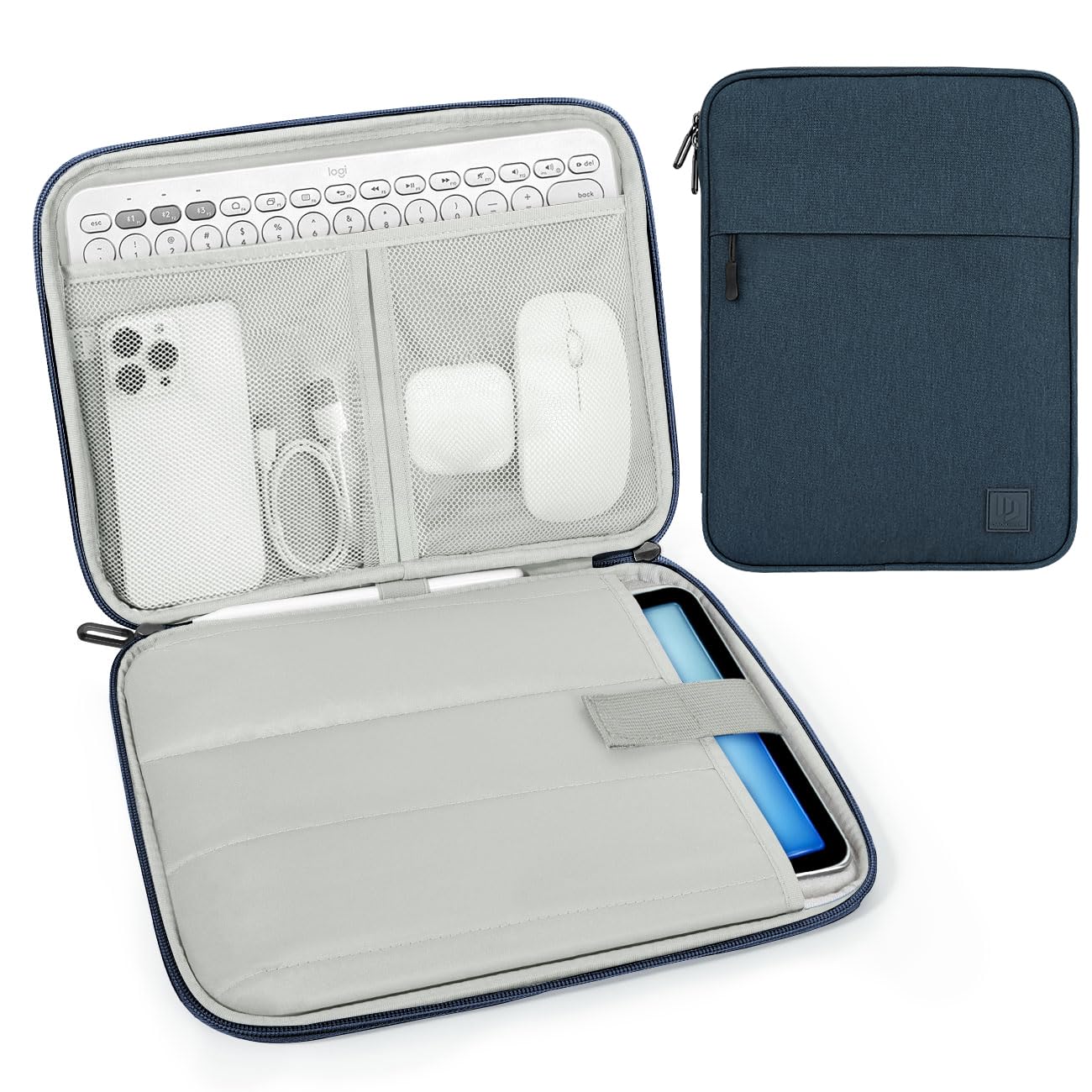 Dadanism 9-11 Pollici Tablet Borsa Imbottita per iPad (A16) 11", iPad Air 11" M4/M3, iPad Pro 11" M5/M4, iPad 10a Gen/Air 5 10,9", iPad 9/8/7a Gen 10,2", Galaxy Tab A11+ 11", Tab M11 11", Indaco