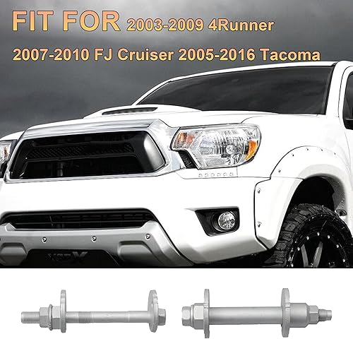 Miniatura 8 de Pernos de ajuste de punta inclinada de suspensión delantera, pernos de alineación de la placa de leva de control inferior para Toyota 03-09 4Runner,