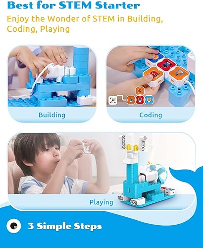 Miniatura 2 de Robot de codificación A3 para niños, juego de construcción STEM de bloques de codificación de múltiples sensores, tutorial basado en historias 12 en
