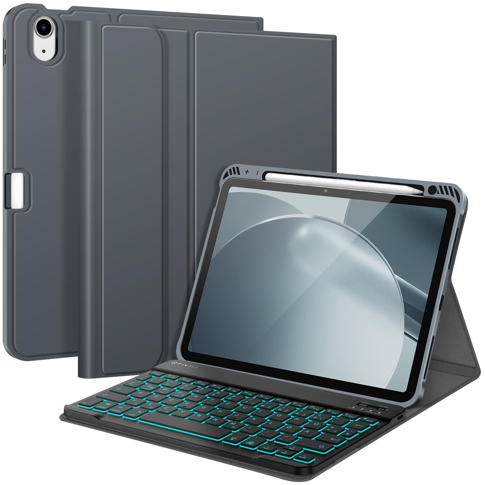 FINTIE Hülle mit Tastatur für iPad Air 11 Zoll(M4/M3/M2),iPad Air 5/4 10.9"