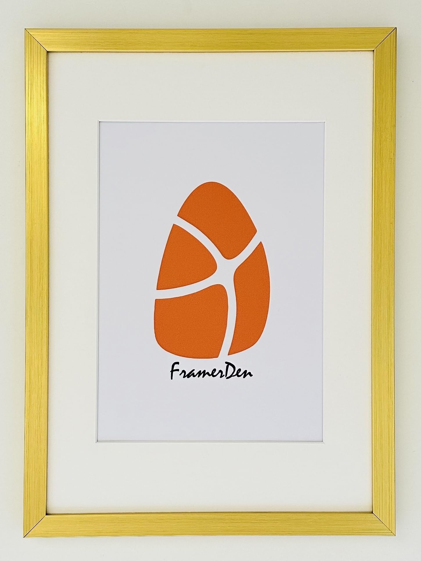 FramerDen® Gold A3 Mount for A4 Rainbow Colours Range Poster Picture Frame Fits 29.7x21cm Size Poster Photo Artwork Print, Portrait & Landscape Wall Mountable, Perspex Front & MDF Backing