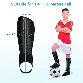 Football Shin Pads | Impact Protection Kids Shin Pads | Non Slip Double Adjustable Straps Soccer Shin Guards Boys Girls | Glitter Rainbow Shin Guards