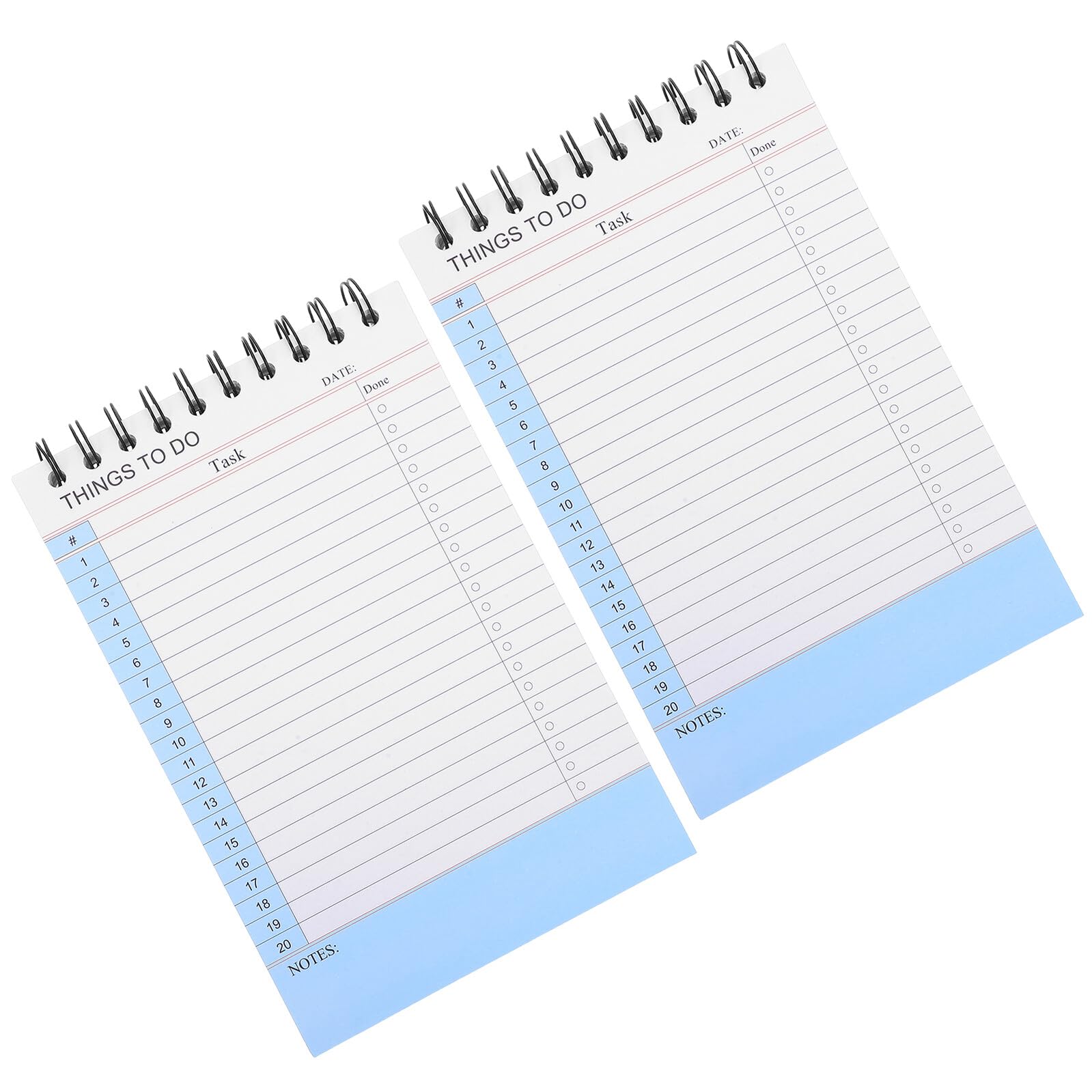 2packungen Spiralheft für To-do-listen und Aufgabenplanung Abreißblock Undatierter Wochenplaner mit Checklistenfunktion Notizblock Produktivität und Organisation