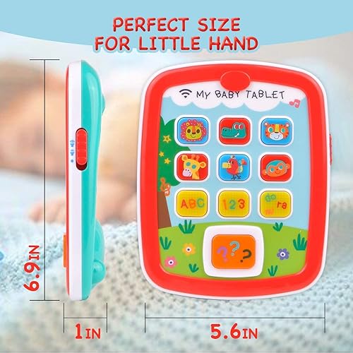 Miniatura 7 de Juguetes de bebé para niños de 1 año juguetes para bebés juguetes de tableta para bebés de 6 12 18 meses con aprendizaje de música números ABC de