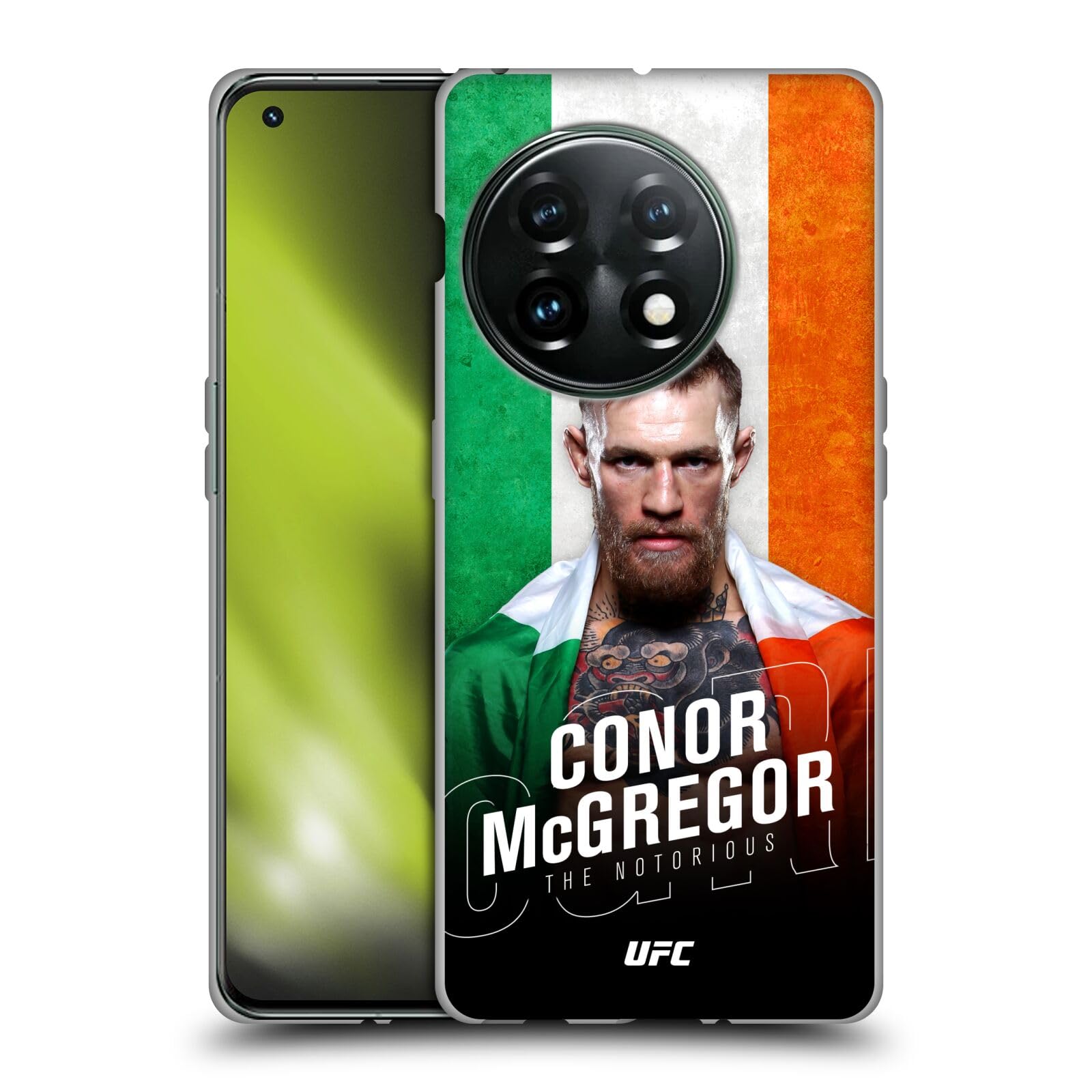 Head Case Designs Officially Licensed UFC Ireland Flag Conor McGregor Soft Gel Case Compatible with OnePlus 11 5G