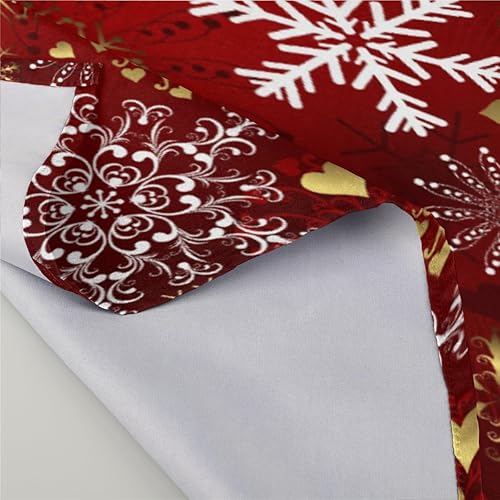 Miniatura 4 de Cloth Napkins Set of 6 Christmas Theme 20x20 Inch Cloth Napkins Winter Holiday Snowflake Washable Reusable Kitchen Dinner Napkins Table Decor for