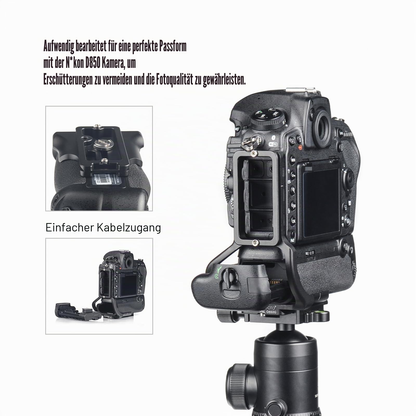 SUNWAYFOTO PNL-D850G L-Bracket für Nikon D850 + Grip