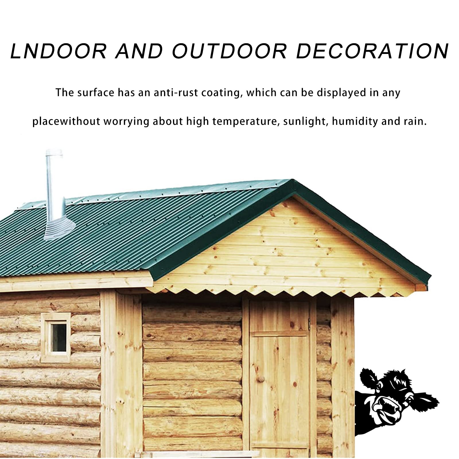 Rustikaler Kuhkopf Aus Metall - Garten Deko Im Vintage-Look Für Draußen