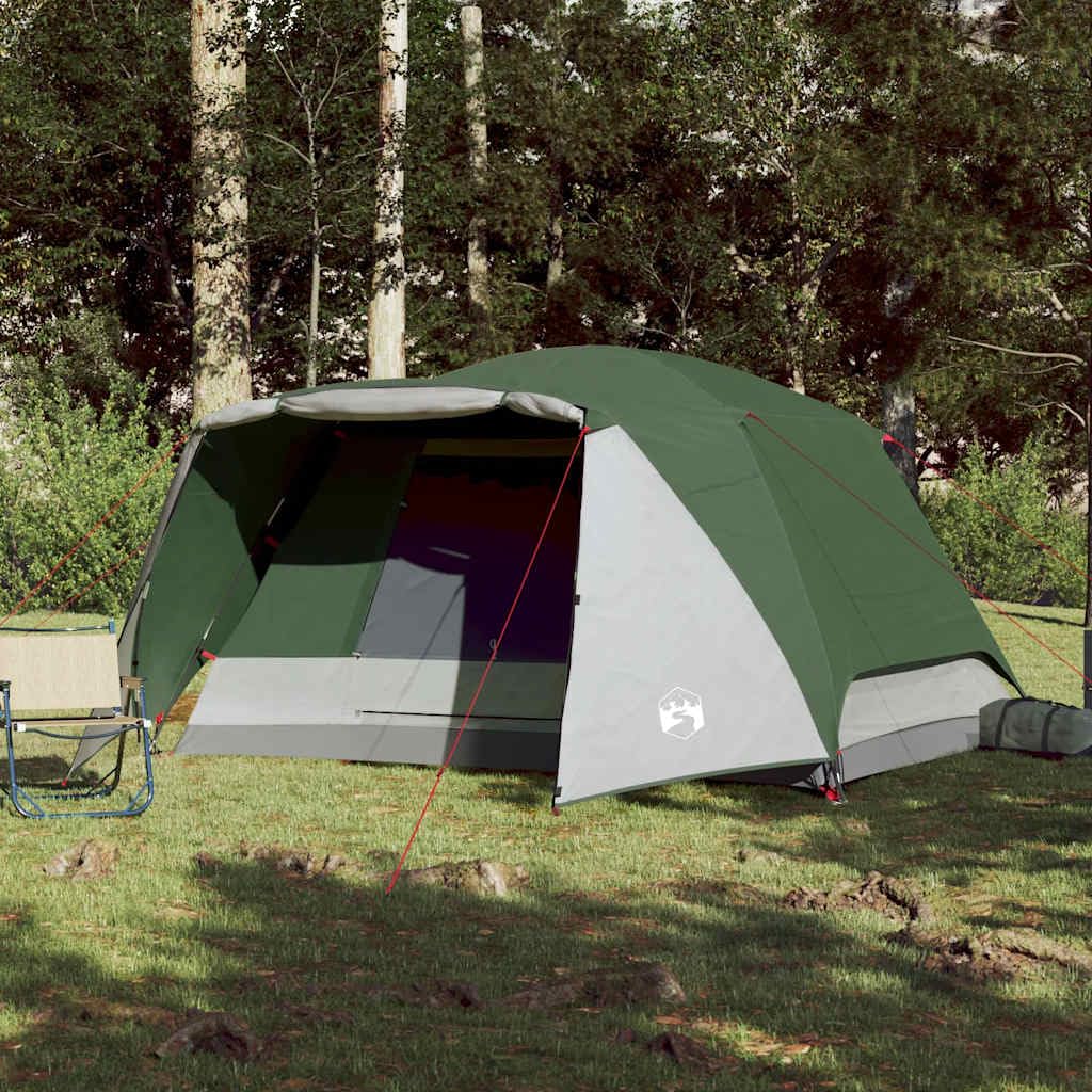 Tenda familiare con tenda, per persone, blu, impermeabile, in poliestere, per campeggio, attività all'aperto, con attacco E e zanzariera per trekking, escursionismo, festival, vacanze