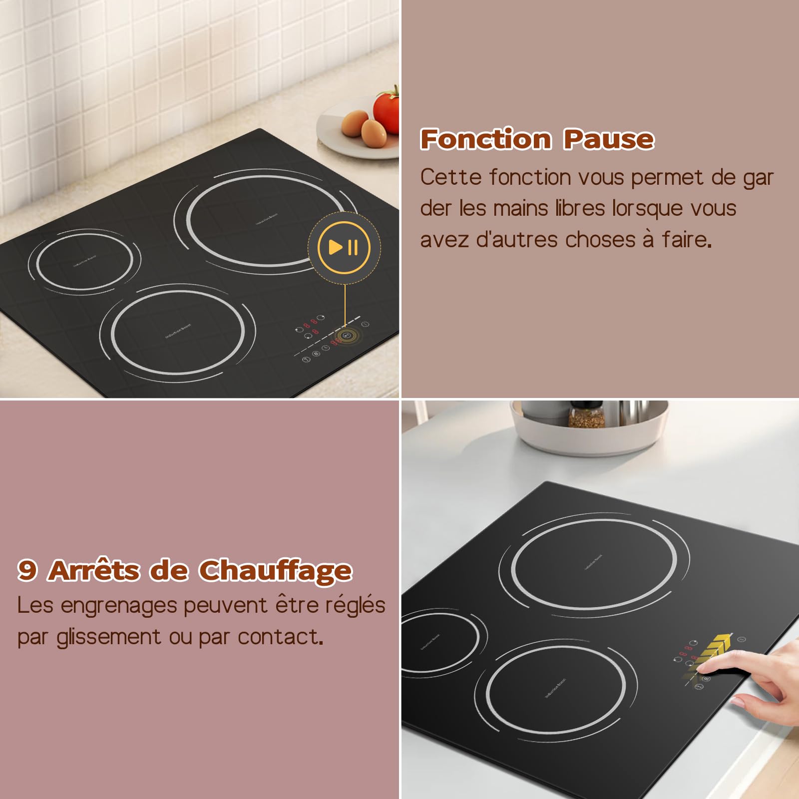 PLAQUE A INDUCTION 2 ZONES 3KW