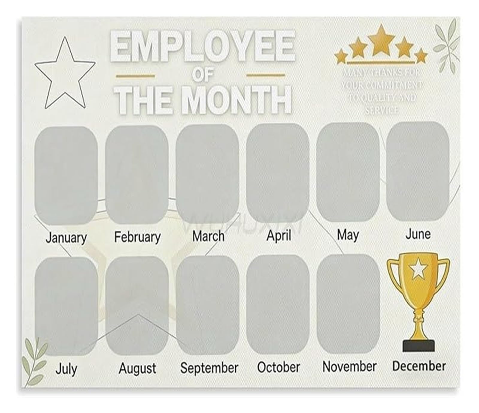 MDBJTCYZN Team Appreciation Canvas Art Employee Achievement Showcase Poster for Office Workplace Wall Decor Motivation(Unframed,12x18inch(30x45cm))