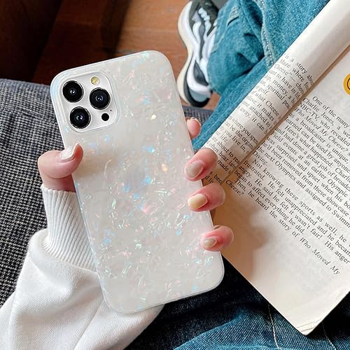 Miniatura 7 de J.west Funda para iPhone 13 Pro de 6.1 pulgadas, brillante ópalo con purpurina translúcida, transparente, suave, TPU, ajuste delgado, funda