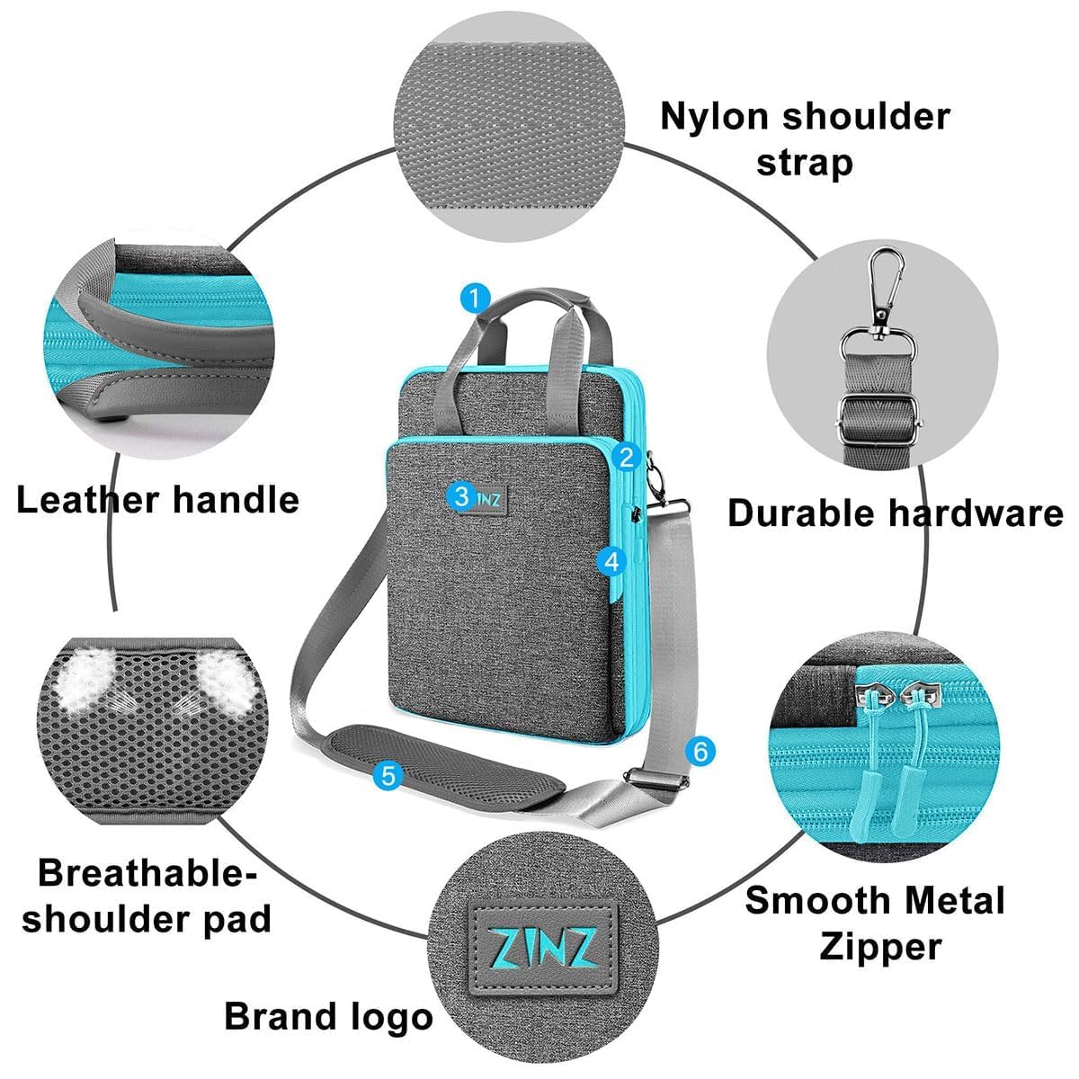 ZINZ Funda delgada y expandible de 12.9 y 13 pulgadas para MacBook Air de 13 pulgadas M4/M3/M2/M1, MacBook Pro de 13 pulgadas M2/M1, iPad Pro de 12.9 pulgadas/13 pulgadas/11 pulgadas, iPad Air de 13