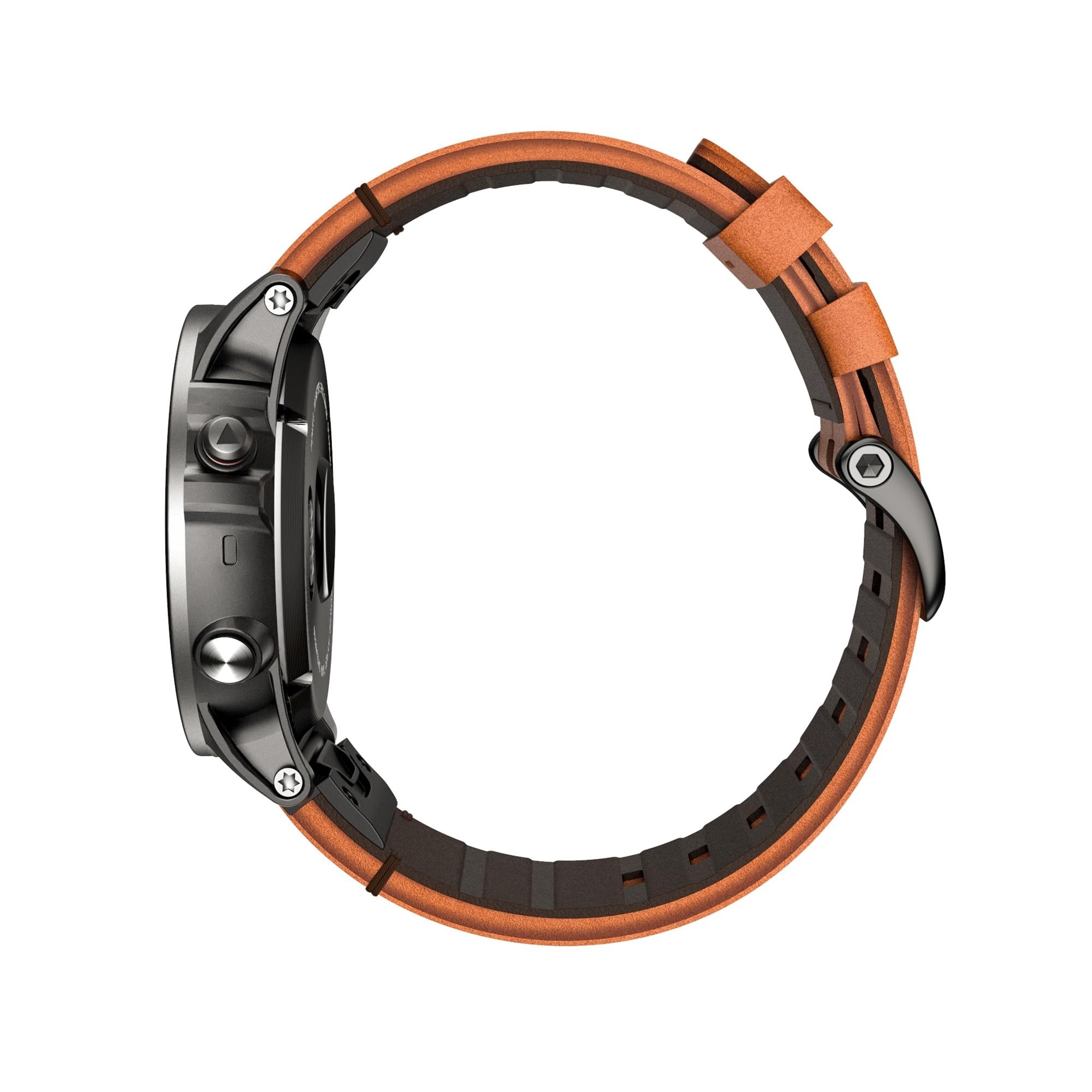 HMFANG Bracelet de rechange en cuir véritable compatible avec Fenix 6 5 6pro 5 Plus 22 mm