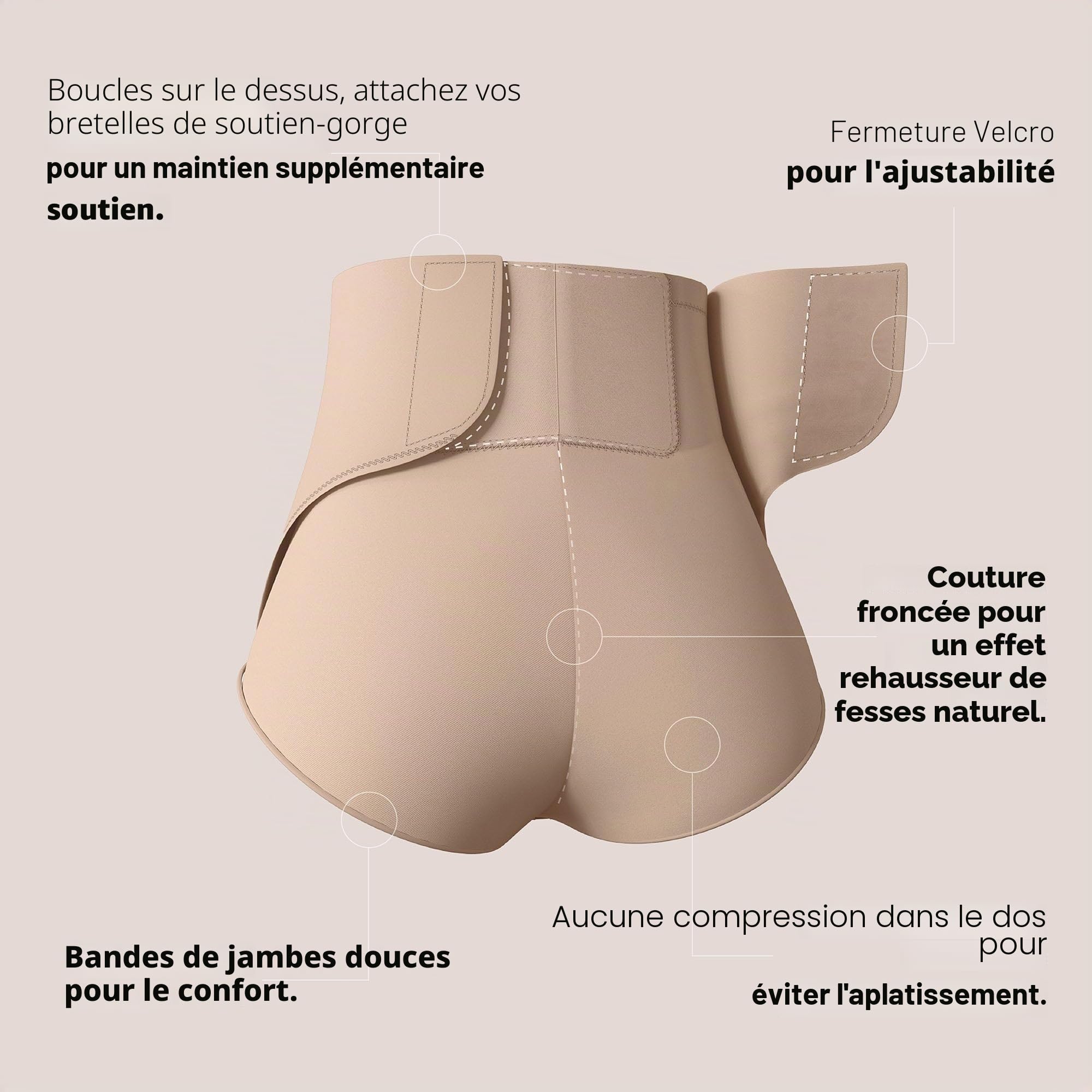 Culotte Gaine Post-Partum et Post-chirurgicale avec Une Plus Grande Couverture de l'abdomen