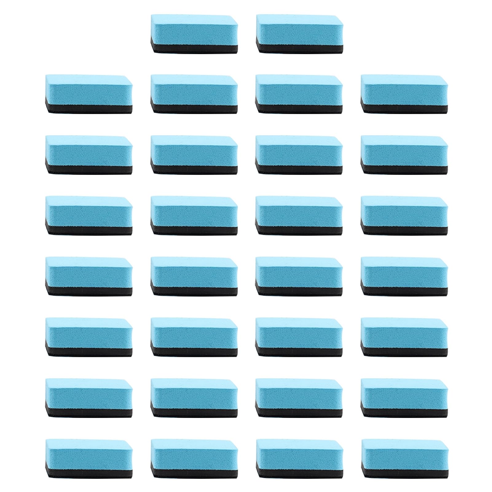 Worparsen 30Pcs Magnetic Whiteboard Eraser Magnetic Whiteboard Dry Erasers Portable Mini Dry-Erase Board Erasers Chalkboard Cleanser Light Blue