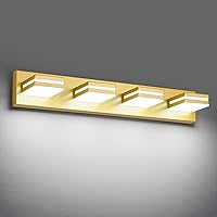 Vista 18 de Modernas luces LED pequeñas de baño (3 luces), iluminación de pared acrílica cromada de acero inoxidable, luces de tocador para baño sobre espejo