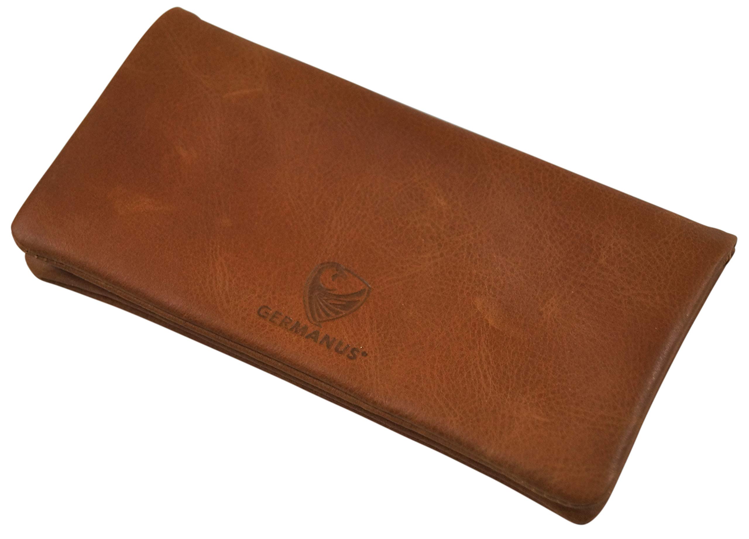 GERMANUS Die Geräumige Tabaktasche Corfuscus - Made in EU - Leder Tabakbeutel Drehertasche Drehtasche Tabaketui