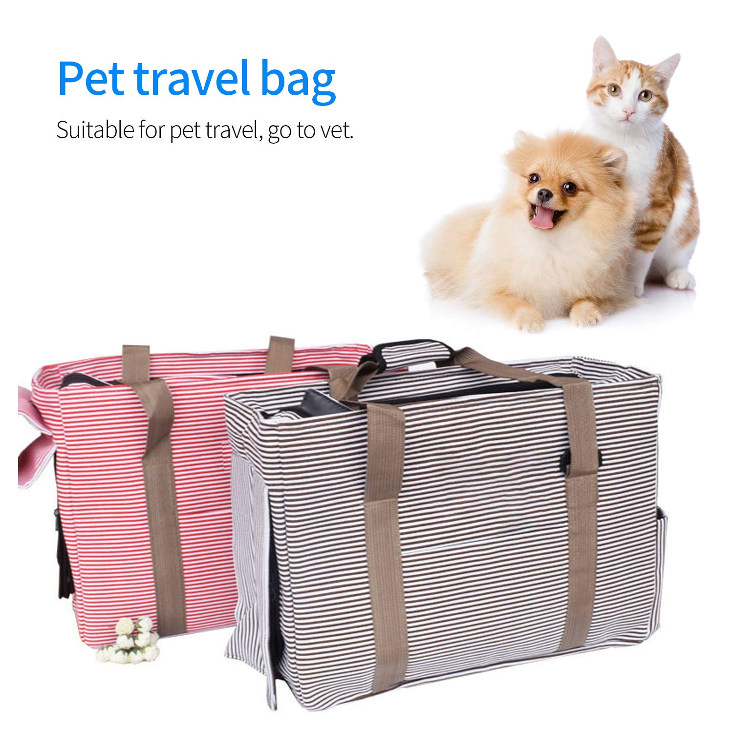 PETCUTE Bolsa de Transporte para Mascotas Transportín para Perros Portador de Mascotas Bolsa de Transporte para Gato Perros en avión