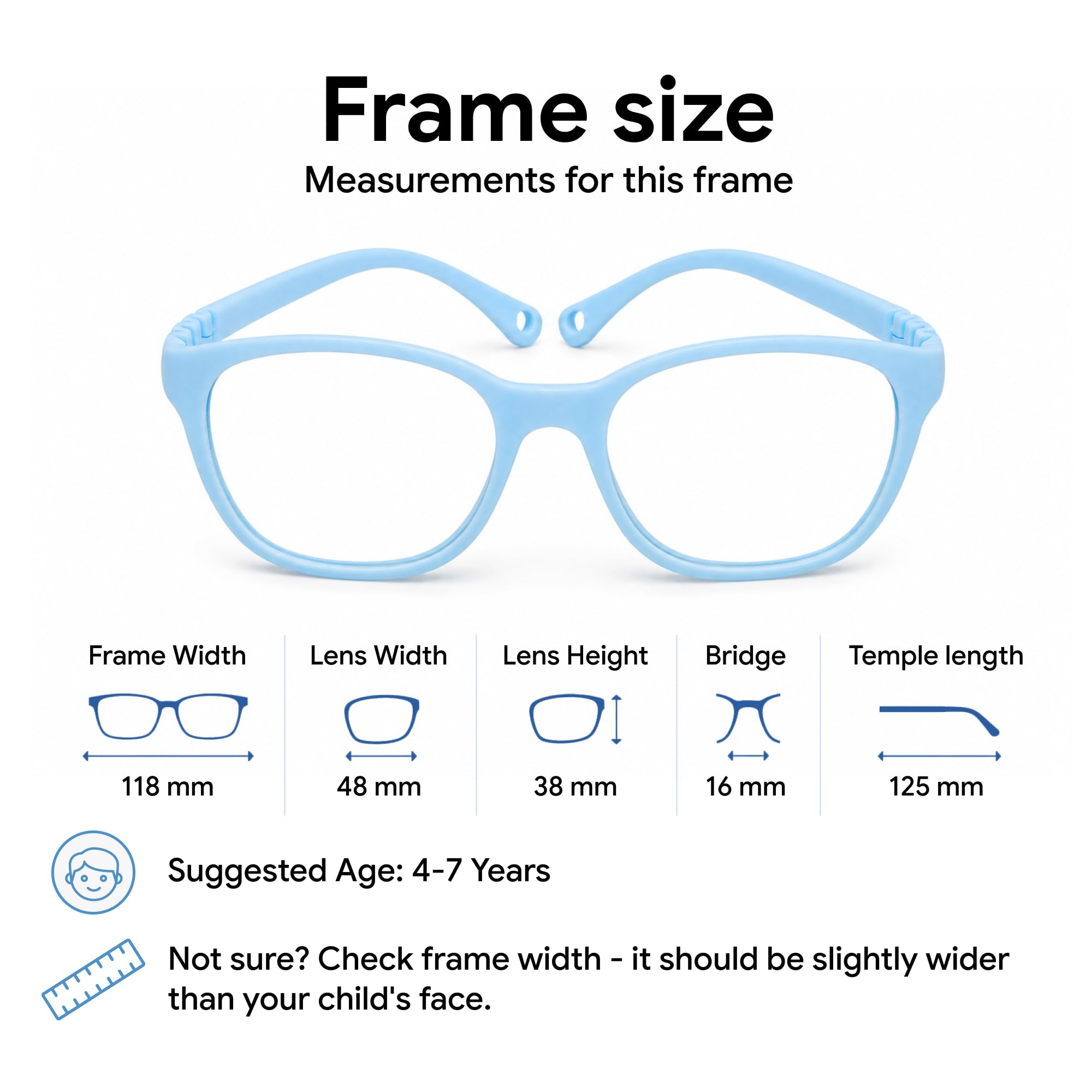 Marcos flexibles para gafas para niños, gafas graduadas para niños de 4 a 7 años