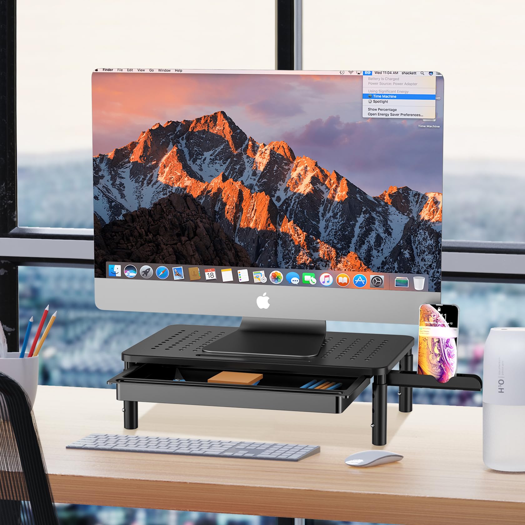 Snapklik.com : UPGRAVITY Height Adjustable Monitor Stand, Desktop ...