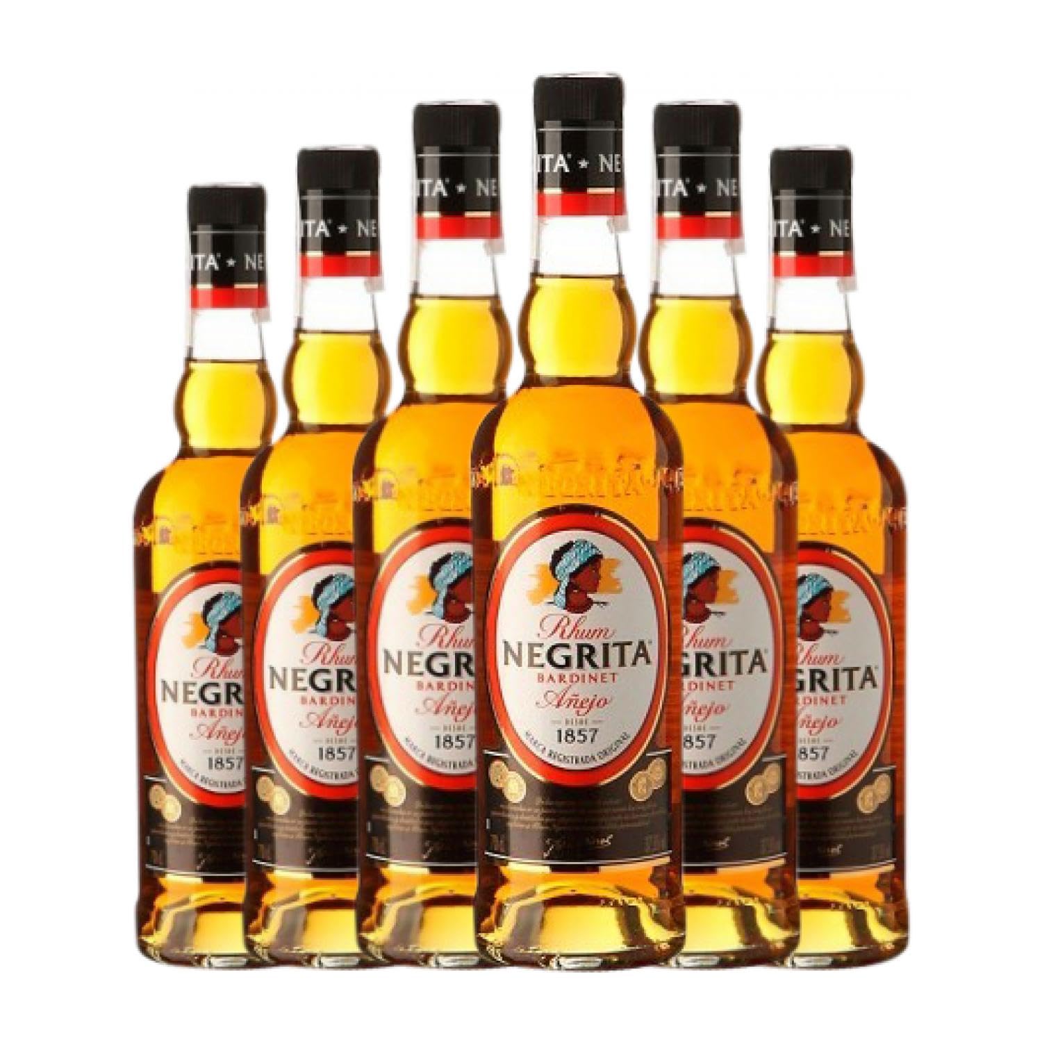 Ron Bardinet Negrita Añejo 70 cl (Caja de 6 Botellas de 70 cl)